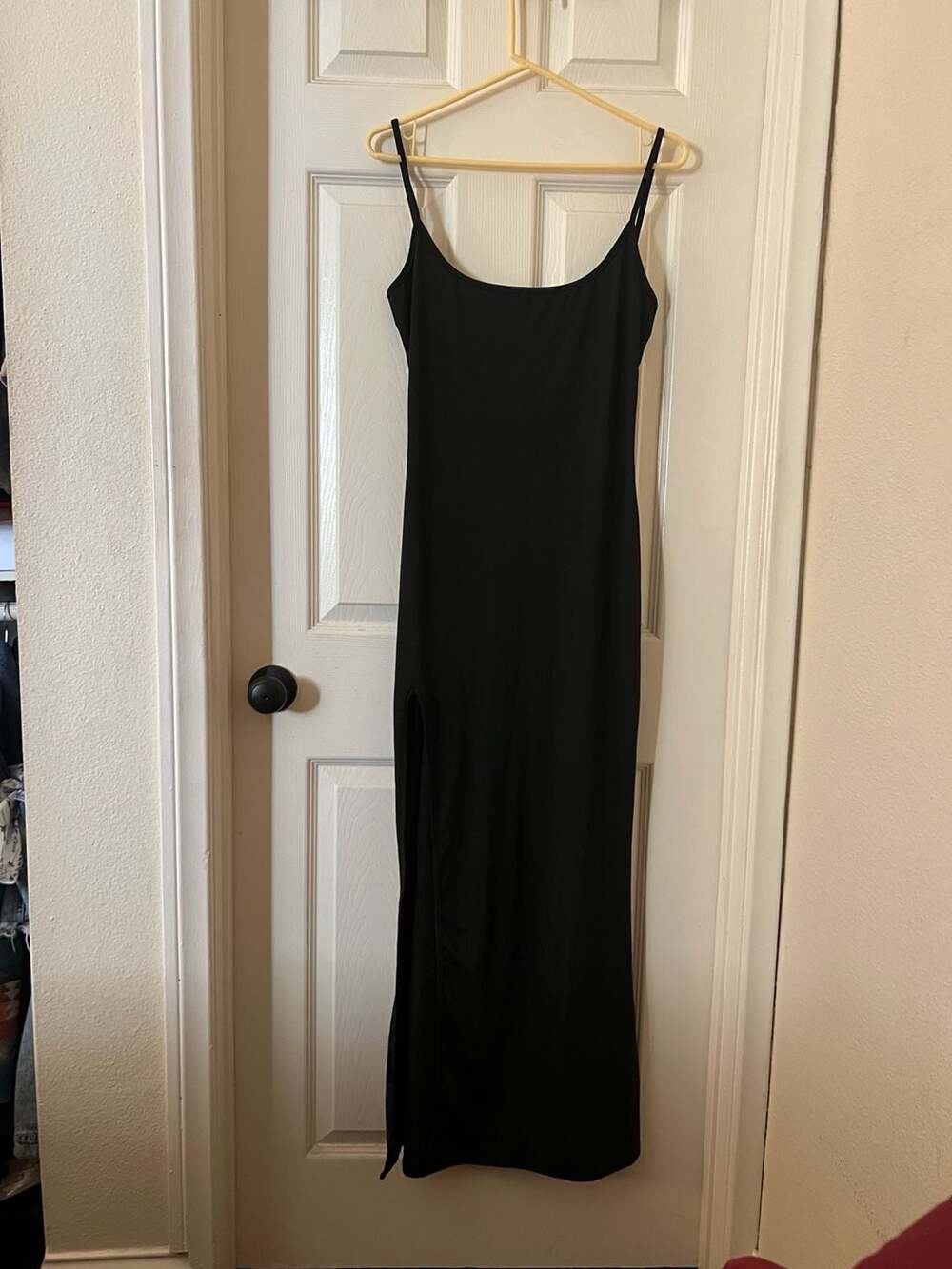 Women's Black Sexy Backless Slit Fitted EBall Gown, Evening Dress